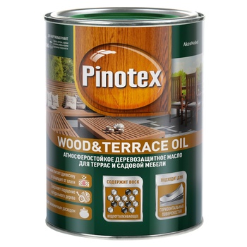 Pinotex Wood&Terrace Oil защитное масло для дерева (Пенотекс)