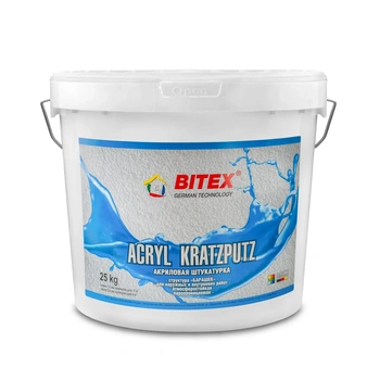 Bitex Акриловая штукатурка "Барашек" Acryl Kratzputz 1,5 mm Base3 (ведро 25кг)